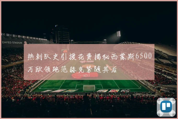 热刺队史引援花费揭秘西蒙斯6500万欧领跑范赫克紧随其后